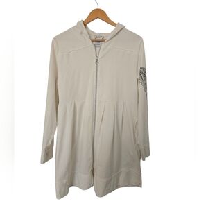 Monroe & Main Women's White Hooded Jacket Size XL